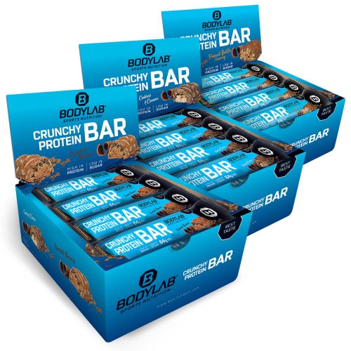 Bodylab24, Crunchy Protein Bar - 12x64g - Chocolate & Nuts