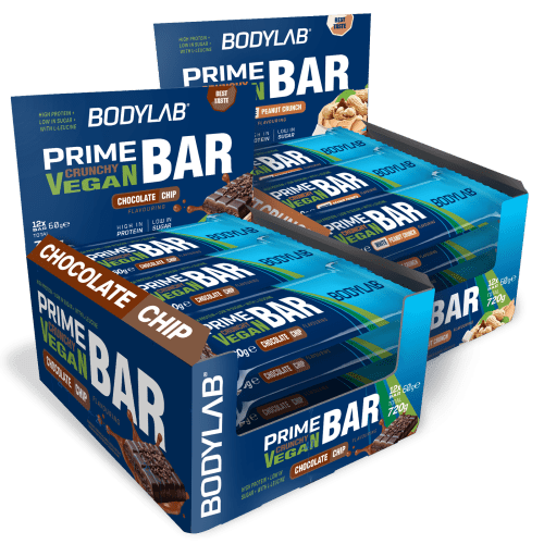 Bodylab24, Prime Crunchy Vegan Bar - 12x60g - White Peanut Crunch