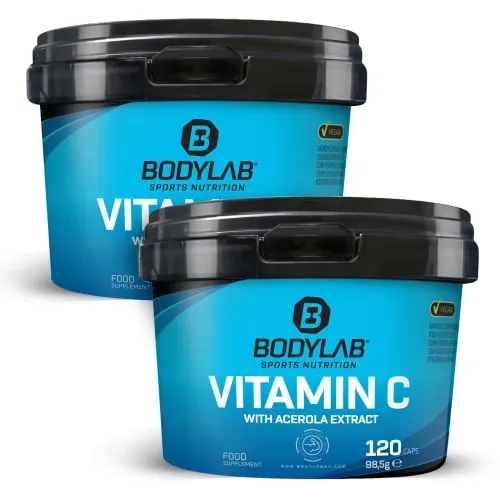 Bodylab24, Vitamin C (mit Acerola Extrakt) (120 Kapseln)