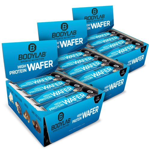 Bodylab24, High Protein Wafer - 12x40g - Dark Chocolate