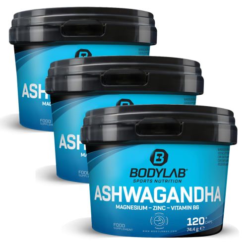Bodylab24, Ashwagandha + Magnesium - Zinc - Vitamin B6 (120 Kapseln)