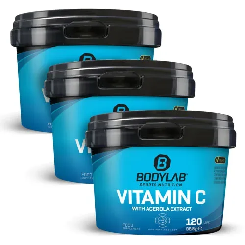 Bodylab24, Vitamin C (mit Acerola Extrakt) (120 Kapseln)