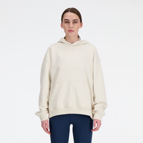 New Balance New Balance W NB Athletics French Terry Hoodie Damen, beige, Grösse: S Oversized Fit Damen, beige, Grösse: S