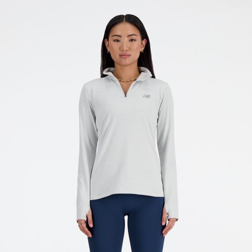 New Balance New Balance W Sport Essentials Space Dye Quarter Zip Damen, grau, Grösse: M Slim Fit Damen, grau, Grösse: M