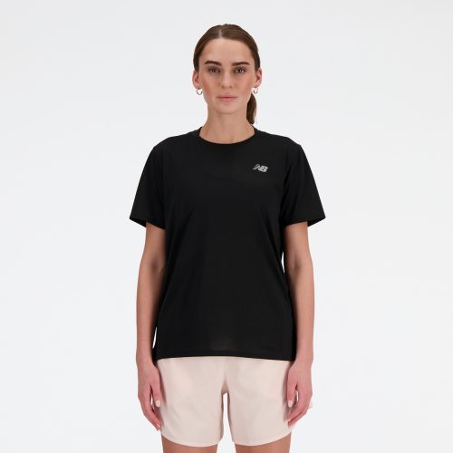 New Balance, New Balance Laufshirt "Sports Essentials T-Shirt Womens TOP-36327" mit eingefasster Kante am Rundhalsausschnitt, Kurzarm, atmungsaktiv