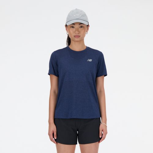 New Balance New Balance W NB Athletics Short Sleeve Damen, blau, Grösse: XS Regular Fit Damen, blau, Grösse: XS