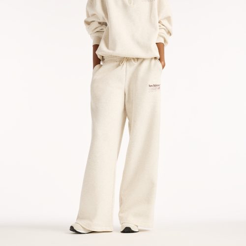 New Balance New Balance W Trackside Fleece Pant Damen, weiss, Grösse: S  Damen, weiss, Grösse: S