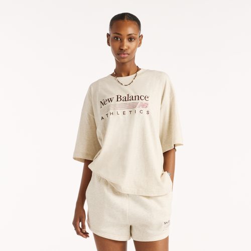 New Balance New Balance W Trackside Oversized T-Shirt Damen, weiss, Grösse: M  Damen, weiss, Grösse: M