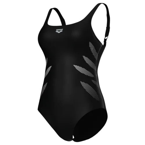 Arena W Arena Swimsuit Milena Wing Back C Cup Figurformender Badeanzug Damen, schwarz, Grösse: D 46