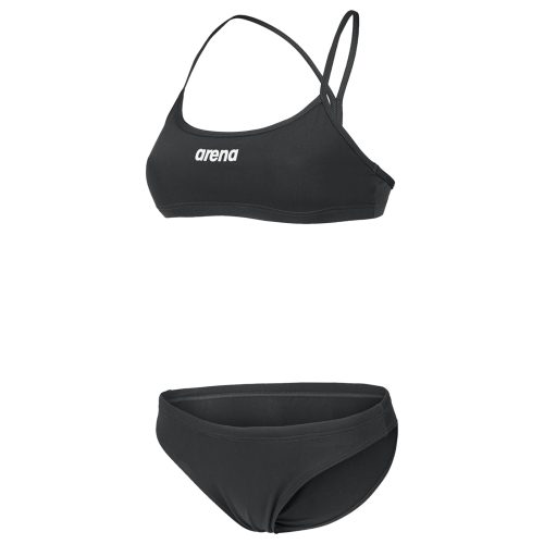 Arena W Arena Bikini Bandeau Solid Bikini Set Damen, schwarz, Grösse: D 36