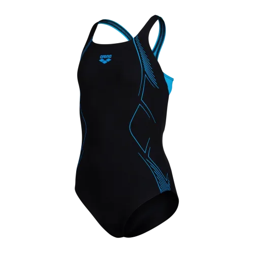 Arena G Arena Graphic Swimsuit Swim Pro Back Badeanzug Mädchen, schwarz, Grösse: 140