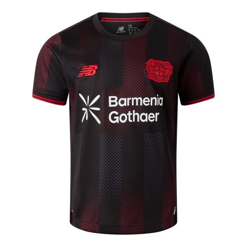 New Balance Bayer 04 Leverkusen Home Junior SS Jersey 25/26 Regular Fit unisex, schwarz, Grösse: YM