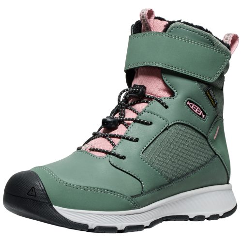 Keen, KEEN Kinder Winterschuhe Y Skua Winter WP, Grün, aus wasserdichtem Leder