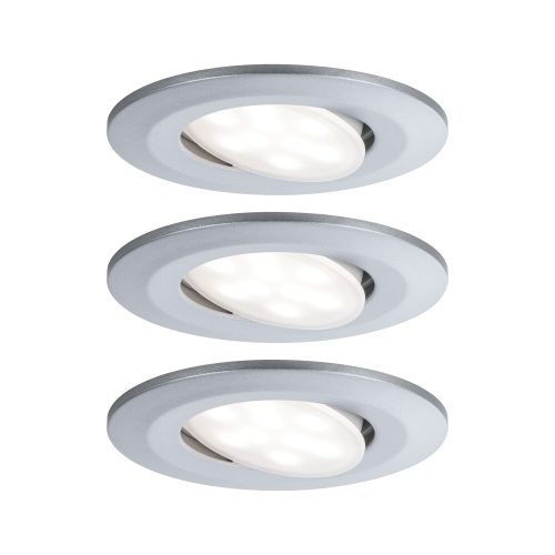 Paulmann, Paulmann Calla LED-Bad-Einbauleuchte 3er Set 19.5 W IP65 Chrom (matt)
