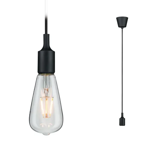 Paulmann, Paulmann Ketil 50346 Pendelleuchte LED E27 Schwarz