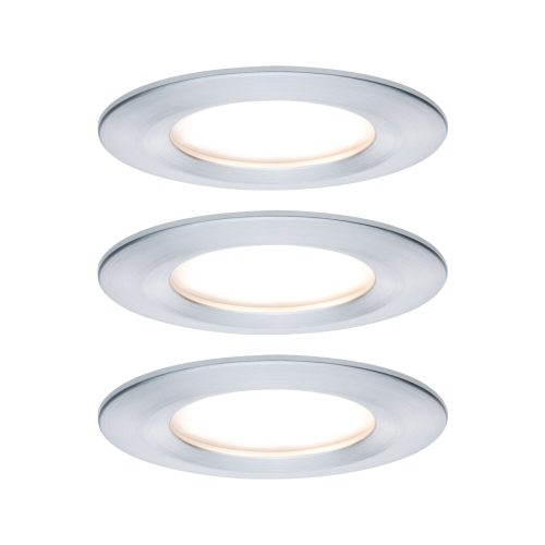 Paulmann, Paulmann Nova Bad-Einbauleuchte 3er Set LED LED 18 W IP44 Aluminium (gedreht)