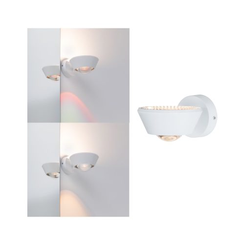 Paulmann, Paulmann Sabik 70946 LED-Bad-Wandleuchte 9 W Warmweiß Weiß (matt)