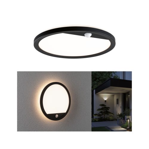 Paulmann, Paulmann Lamina PIR 94664 LED-Außenwandleuchte mit Bewegungsmelder LED 15 W Schwarz