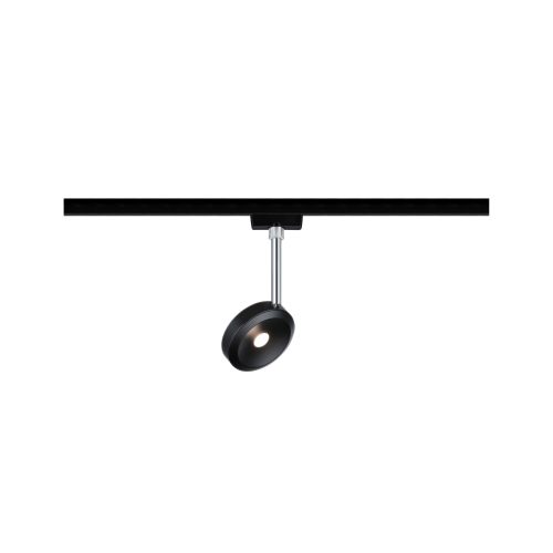 Paulmann, Paulmann Discus Hochvolt-Schienensystem-Leuchte URail LED fest eingebaut 5 W LED Schwarz (matt), Chrom