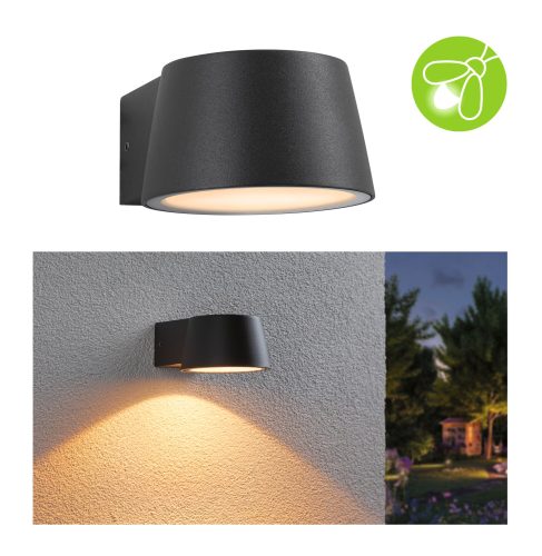 Paulmann, Paulmann Capea 2200K Wand 94713 Außenwandleuchte LED 6 W Schwarz