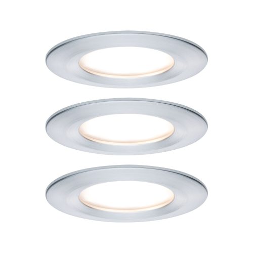 Paulmann, Paulmann Nova Bad-Einbauleuchte 3er Set LED LED 18 W IP44 Aluminium (gedreht)