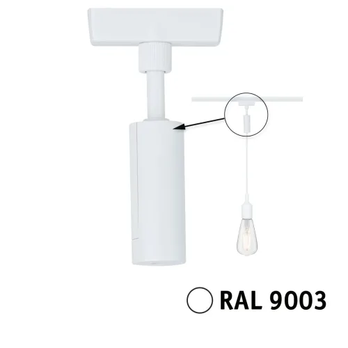 Paulmann, Paulmann 95655 Hochvolt-Schienensystem-Komponente Pendeladapter Signal-Weiß