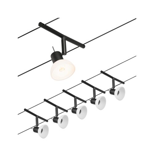 Paulmann, Paulmann Wire Systems 94450 Seil-Komplettsystem GU5.3 Schwarz (matt), Chrom