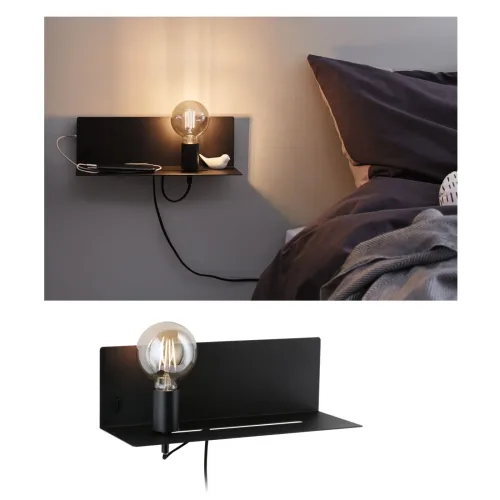 Paulmann, Paulmann 96775 Wandleuchte E27 Schwarz (matt)