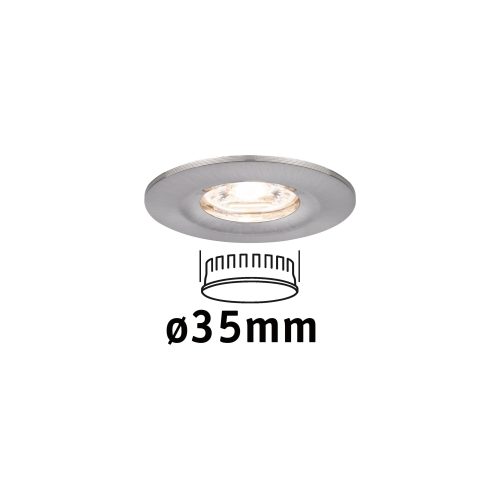 Paulmann, Paulmann 94300 EBL Nova mini Coin LED-Einbauleuchte LED-Modul LED fest eingebaut 4 W Eisen