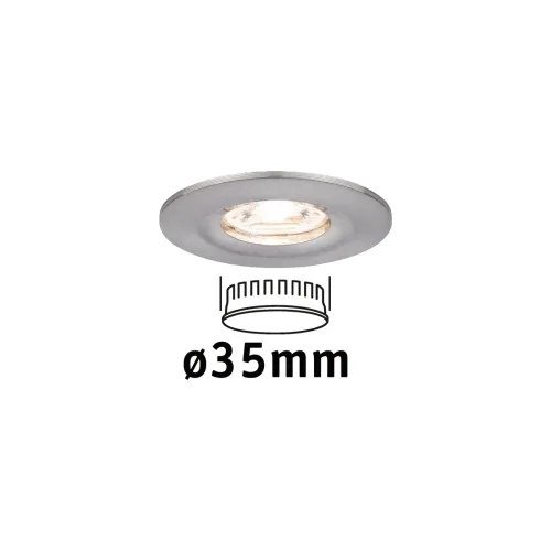 Paulmann, Paulmann 94300 EBL Nova mini Coin LED-Einbauleuchte LED-Modul LED fest eingebaut 4 W Eisen
