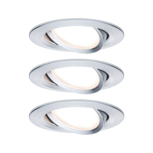 Paulmann, Paulmann 93903 Coin Slim LED-Einbauleuchte 3er Set LED LED fest eingebaut 18 W Aluminium (gebürstet)