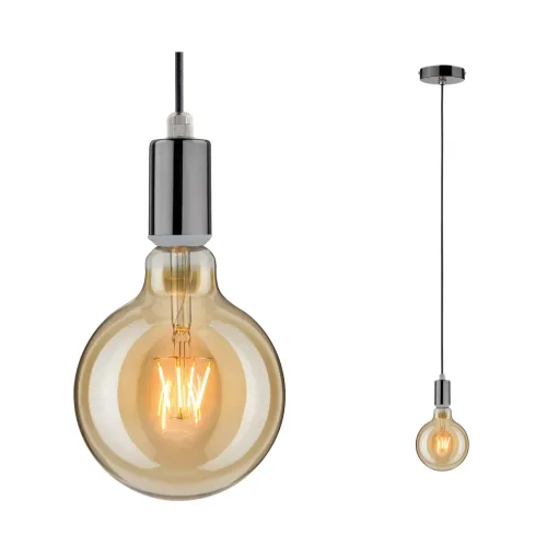 Paulmann, Paulmann Larus 79754 Pendelleuchte LED E27 Schwarz-Chrom