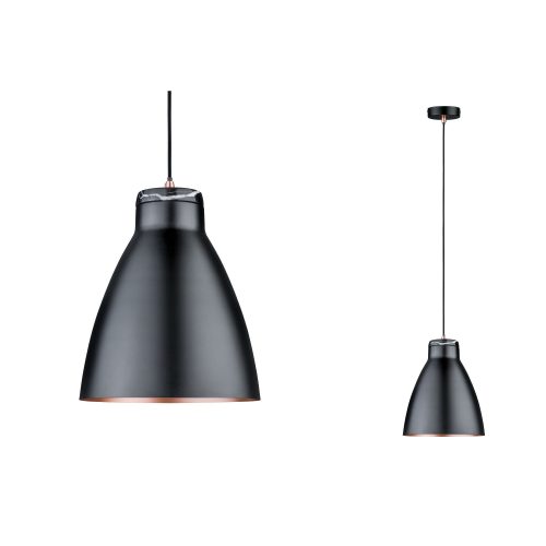 Paulmann, Paulmann Neordic Rolad 79609 Pendelleuchte LED E27 20 W Kupfer matt, Schwarz (matt)