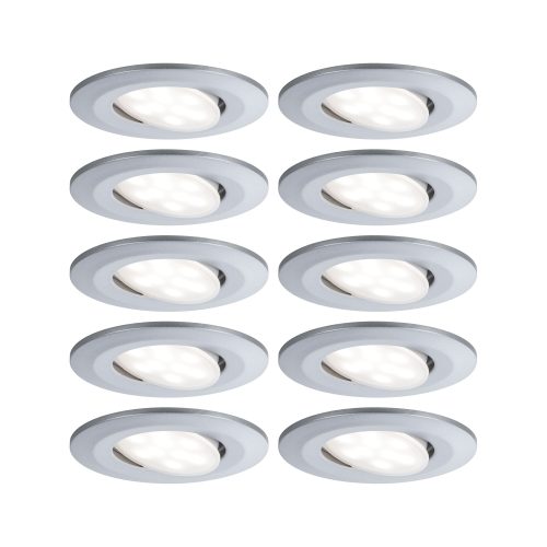 Paulmann, Paulmann LED-Bad-Einbauleuchte 10er Set 65 W Chrom (matt)