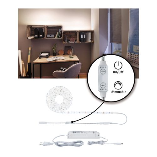 Paulmann, Paulmann SimpLED 78960 LED-Streifen-Komplettset mit Stecker 24 V 5 m Neutralweiß 1 St.