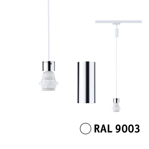 Paulmann, Paulmann 2EasyBasic Pend Hochvolt-Schienensystem-Leuchte URail E27 Weiß