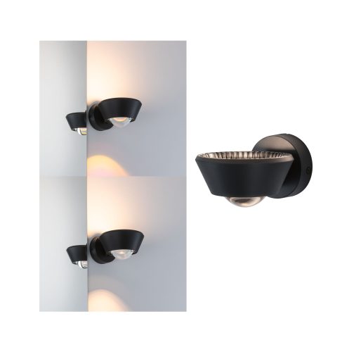 Paulmann, Paulmann 79769 Wandstrahler LED fest eingebaut 9 W LED Schwarz