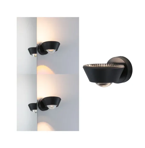 Paulmann, Paulmann 79769 Wandstrahler LED fest eingebaut 9 W LED Schwarz