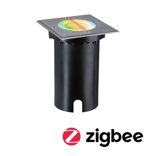 Paulmann, 94846 Zigbee 3.0 Floor square Paulmann Home Einbauleuchte 4.9 W RGBW Eisen (gebürstet)
