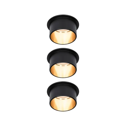 Paulmann, Paulmann 93379 Gil LED-Einbauleuchte LED LED fest eingebaut 18 W Schwarz (matt), Gold