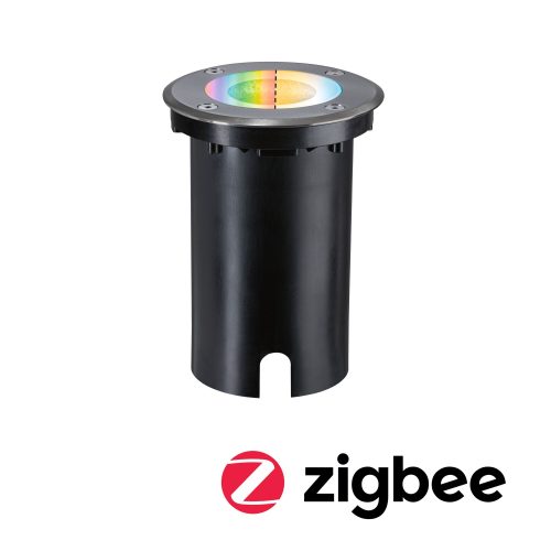 Paulmann, 94845 Zigbee 3.0 Floor round Paulmann Home Einbauleuchte 4.9 W RGBW Eisen (gebürstet)