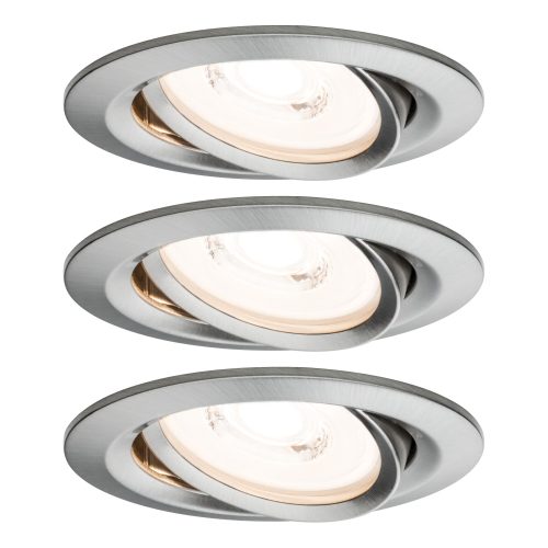 Paulmann, Paulmann 93944 Einbauleuchte 3er Set LED 18.9 W Eisen (gebürstet)
