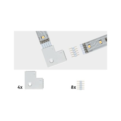 Paulmann, Paulmann 70616 90° Eckverbinder Kunststoff (L x B x H) 2.5 x 2.5 x 0.45 cm 4 St.