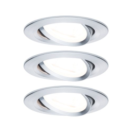 Paulmann, Paulmann 93433 Einbauleuchte 3er Set 19.5 W Aluminium (gedreht)