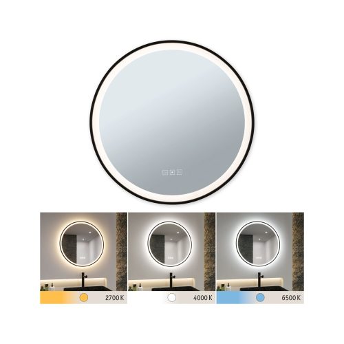 Paulmann, Paulmann Mirra 71088 LED-Spiegelleuchte 11.5 W Warmweiß bis Kaltweiß Weiß, Schwarz