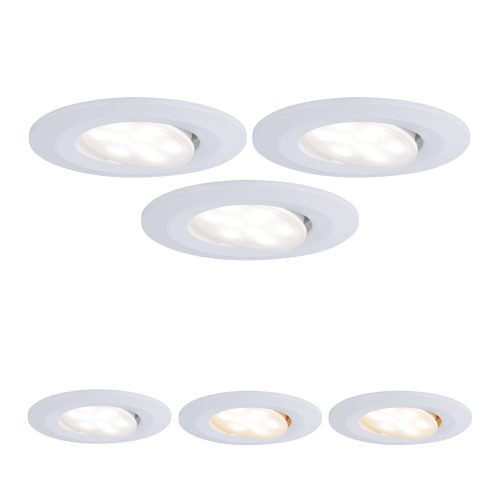 Paulmann, Paulmann LED-Bad-Einbauleuchte 3er Set Weiß (matt)