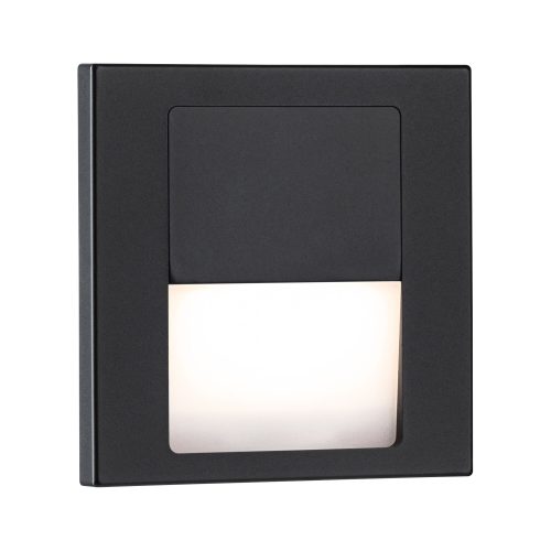 Paulmann, Paulmann 80001 Tsaro eckig 80x36mm Wandeinbauleuchte LED 1 W Schwarz (matt)