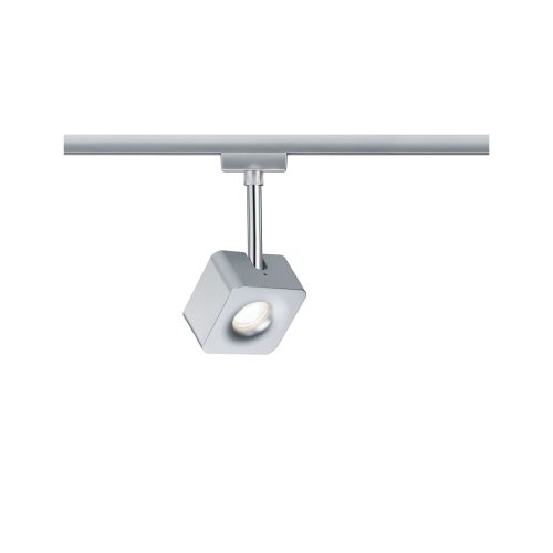 Paulmann, Paulmann Cube Hochvolt-Schienensystem-Leuchte URail LED fest eingebaut 8 W LED Chrom (matt), Chrom