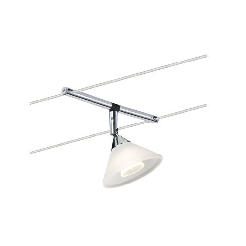 Paulmann, Paulmann Colmar Niedervolt-Seilsystem-Leuchte Universell GU4 10 W LED Chrom, Satin