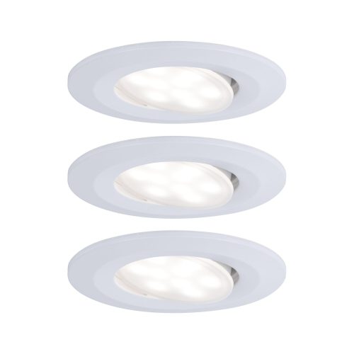 Paulmann, Paulmann Calla LED-Bad-Einbauleuchte 3er Set 18 W IP65 Weiß (matt)